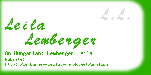 leila lemberger business card